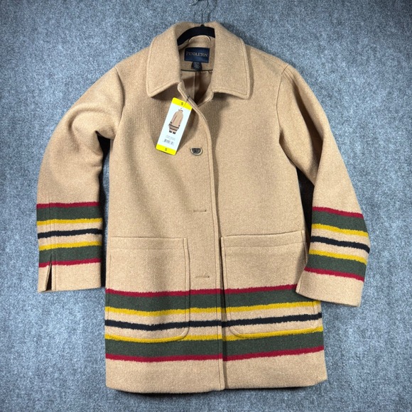 Pendleton Jackets & Blazers - Pendleton NWT Womens Wool Blend Walker/Topper/Car Coat Tan Small